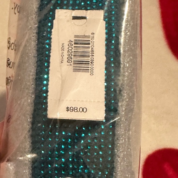 NWT Express Rhinestone Stud Clasp Clutch in Emerald - Picture 8 of 10